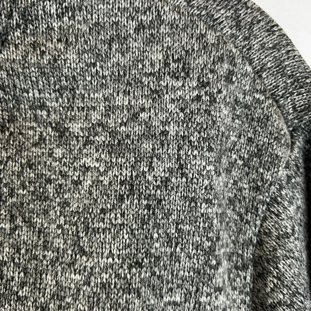 Eddie Bauer Sweatshirt Womens L Pullover 1/4 Snap Gray Heather Fleece Cozy